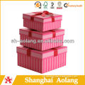 Pink strip classic design for christmas nested food grade boxes for cake